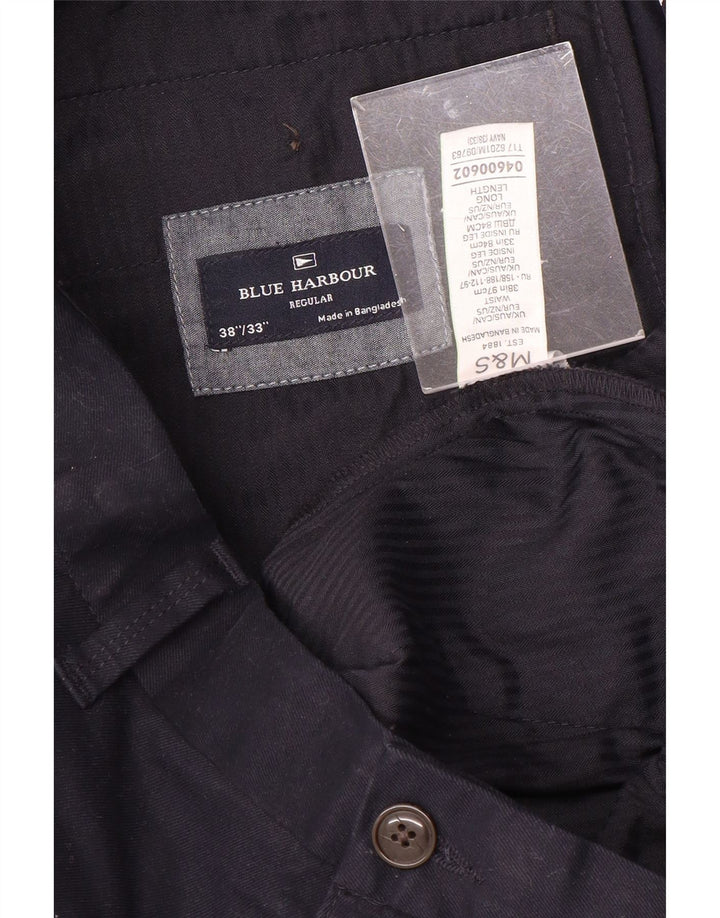 Marks & Spencer Pantalon Chino Regular Blue Harbor Homme W38 L33 Bleu Marine