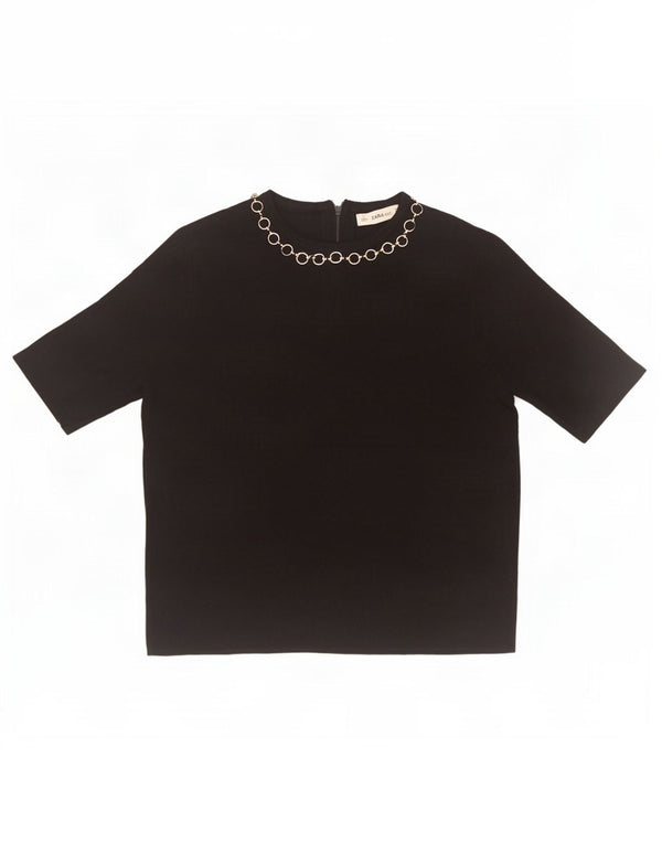 Zara Chemisier Femme Top UK 10 Petit Noir