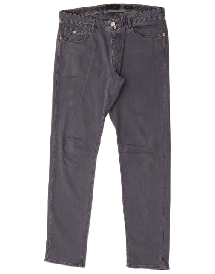 Massimo Dutti Jean slim pour homme EU 44 Large W34 L32 Gris Coton