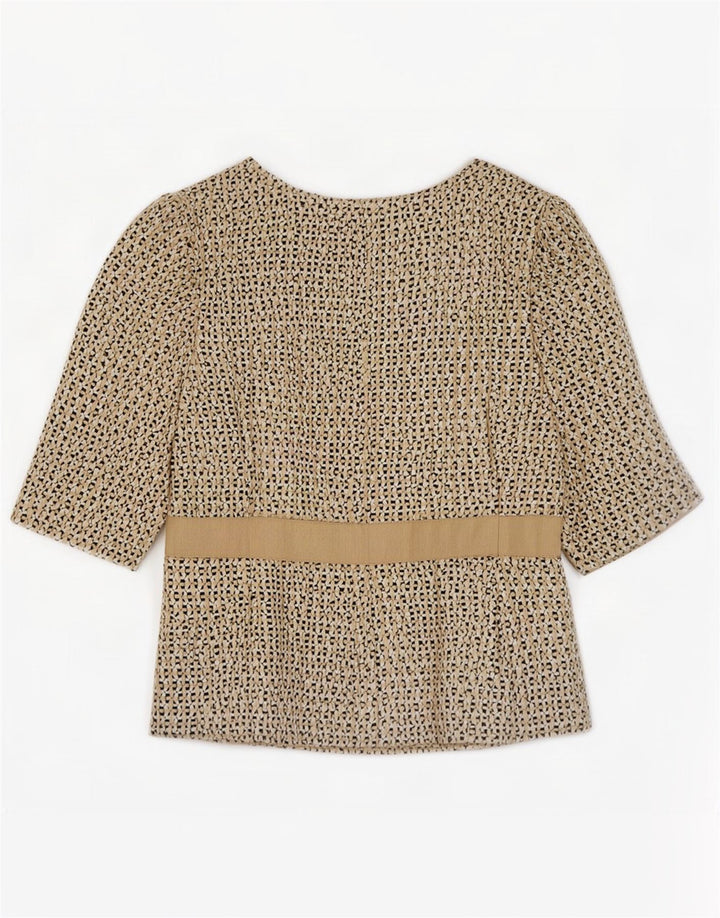 Armani Collezioni Veste blazer à manches courtes pour femme IT 42 Beige moyen