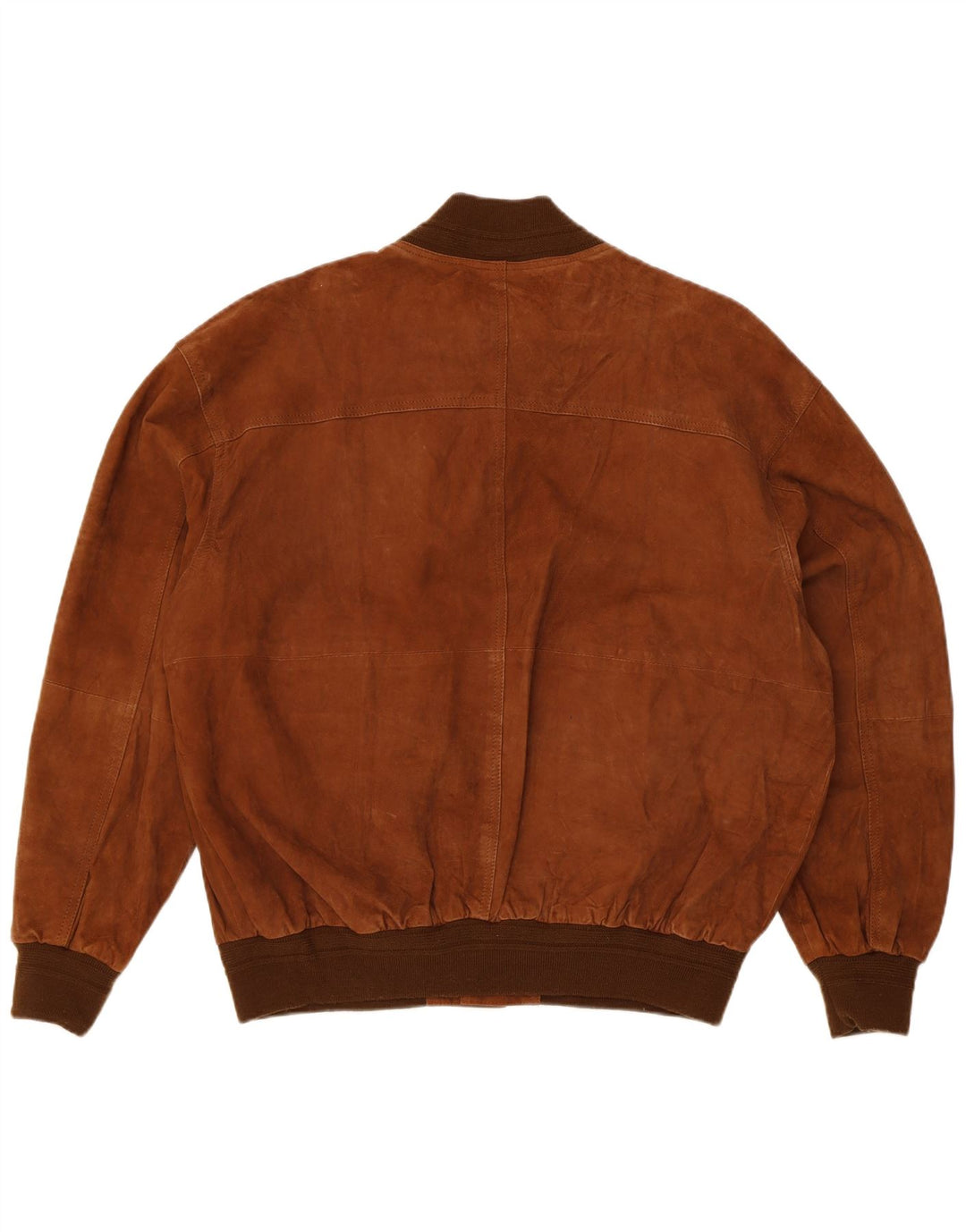 Veste Bomber En Daim Vintage Homme IT 52 XL Cuir Marron