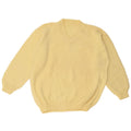 vintage Homme Col V Pull Pull Grand Jaune