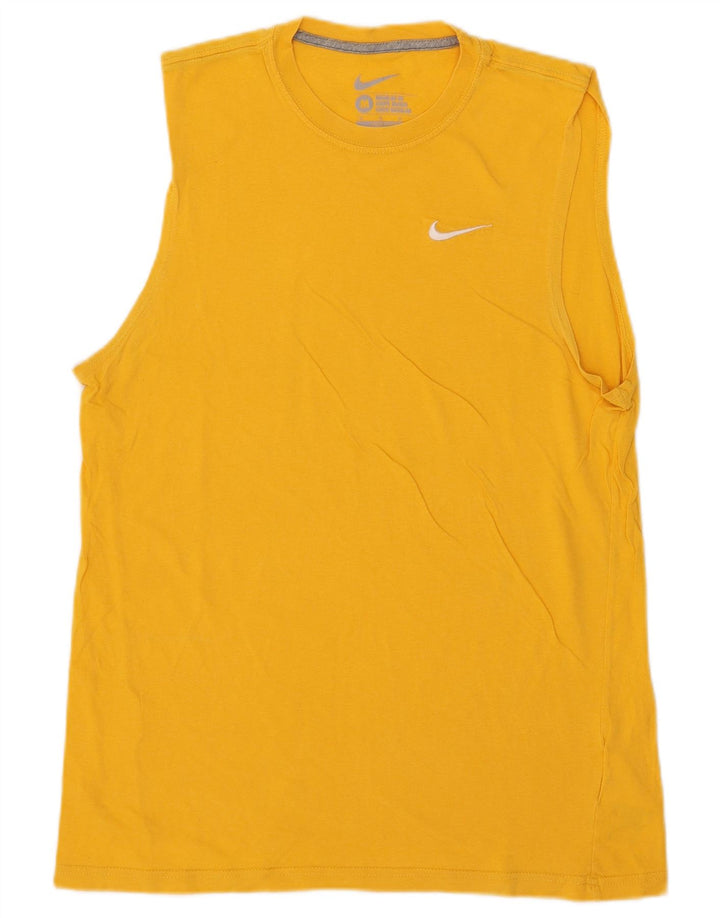 Nike Homme Coupe Regular Débardeur Jaune Moyen Coton