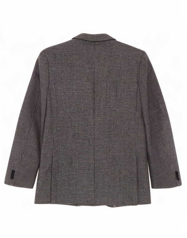 Harris Tweed Mens Regular Fit Blazer Veste Taille 44 Grand Pied-de-poule Bleu