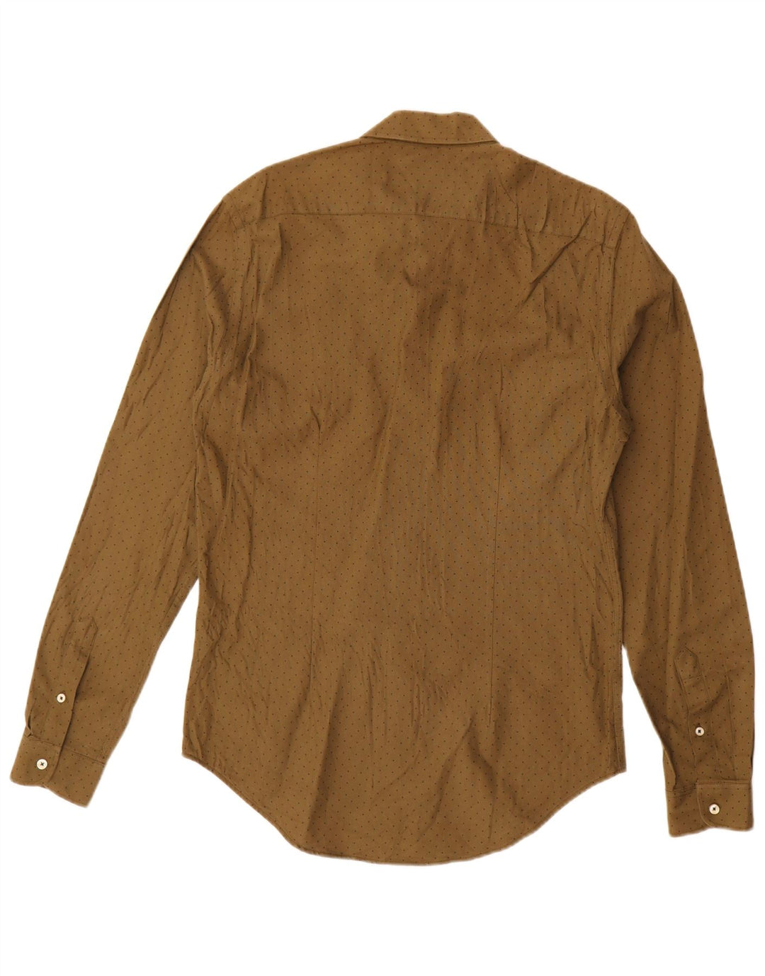 Chemise Slim Fit En Coton À Pois Kaki Moyen Homme Zara Homme