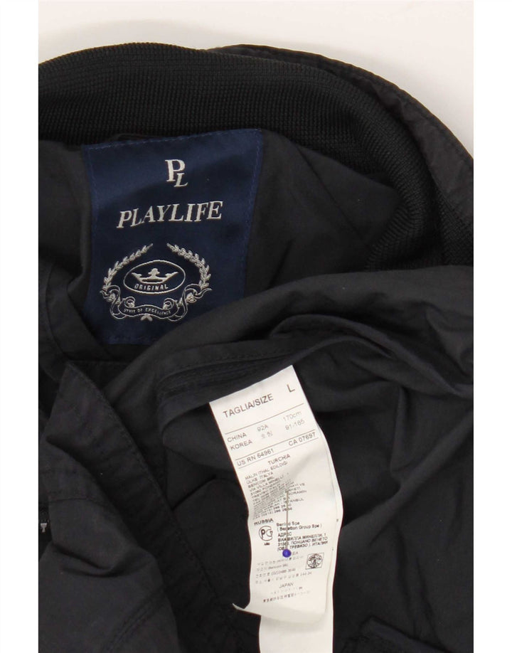 Playlife Veste Bomber Femme UK 16 Large Bleu Marine Coton