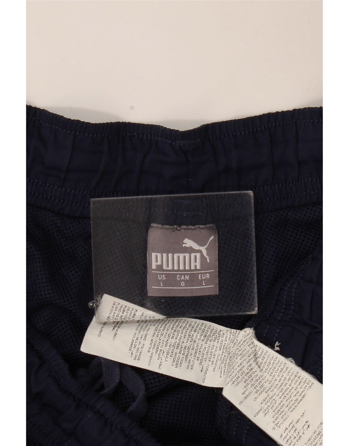 PUMA Pantalon de survêtement pour homme en nylon bleu marine Taille L