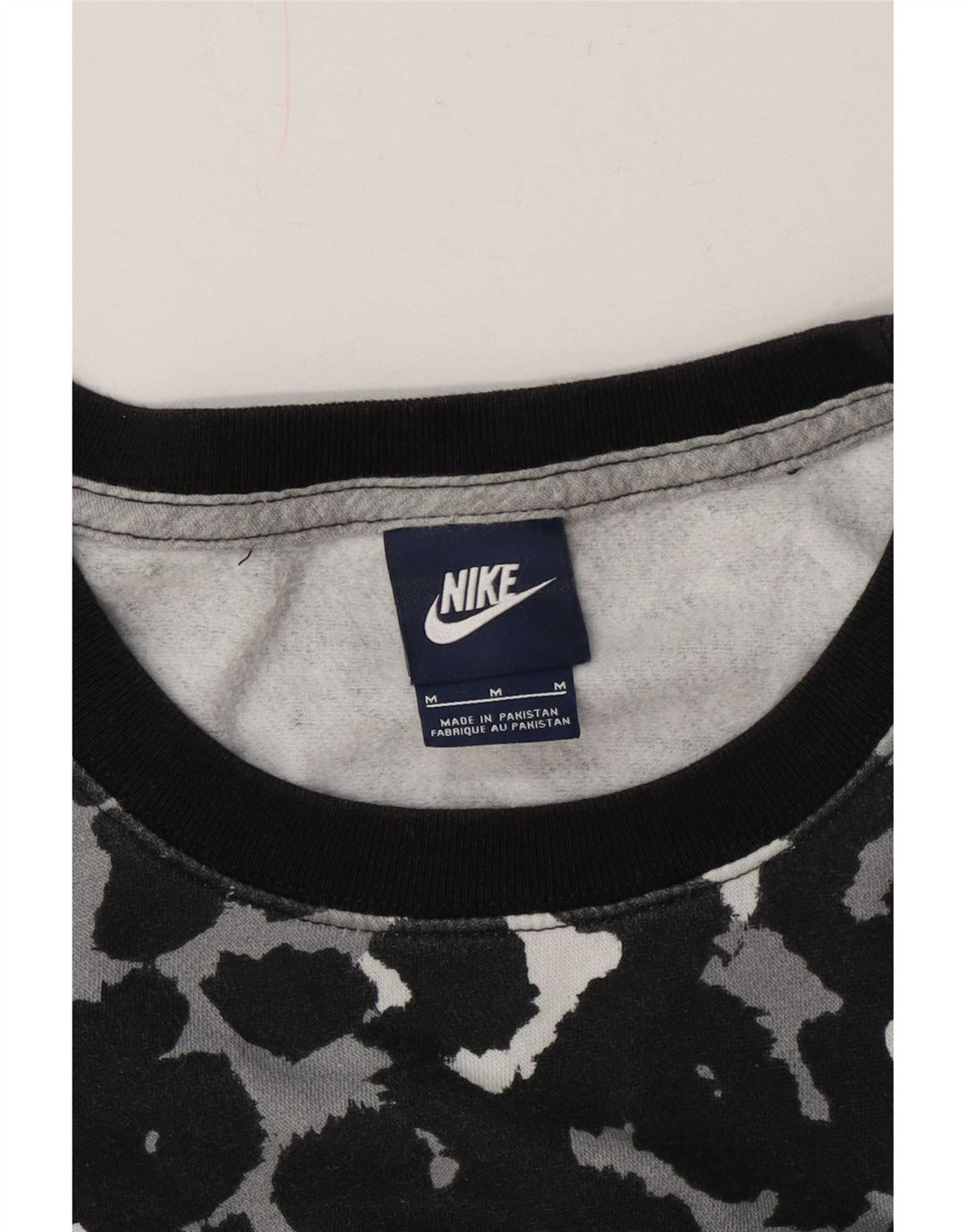 Nike Sweat-shirt pour femme UK 14 Medium Noir Imprimé animal