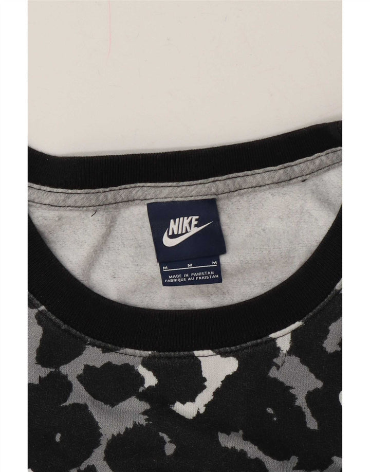 Nike Sweat-shirt pour femme UK 14 Medium Noir Imprimé animal