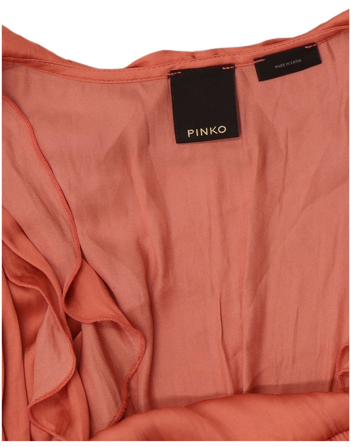 PINKO Robe à manches longues pour femme UK 16 Large Rose