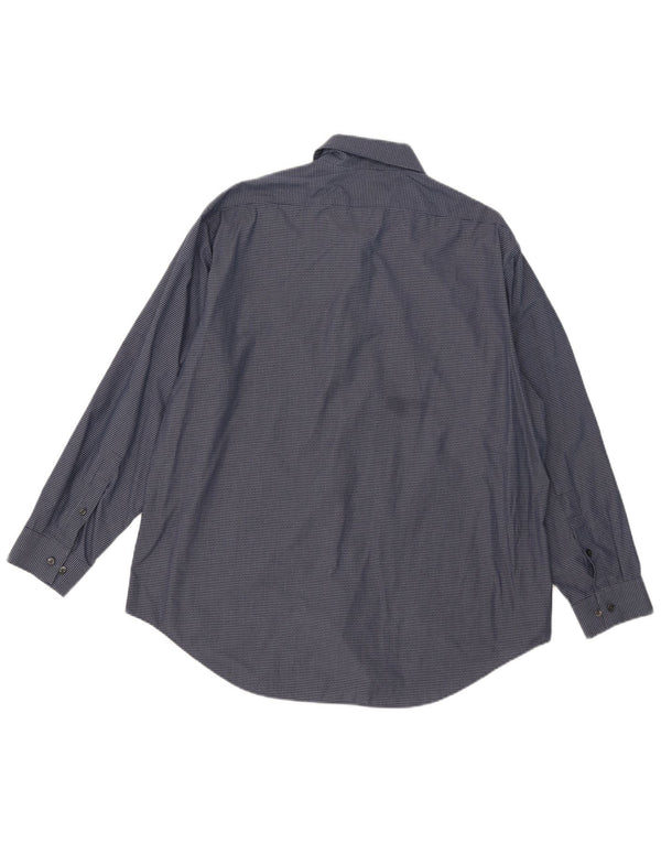 Calvin Klein Chemise slim fit pour homme Taille 17 1/2 XL Bleu marine en coton vichy