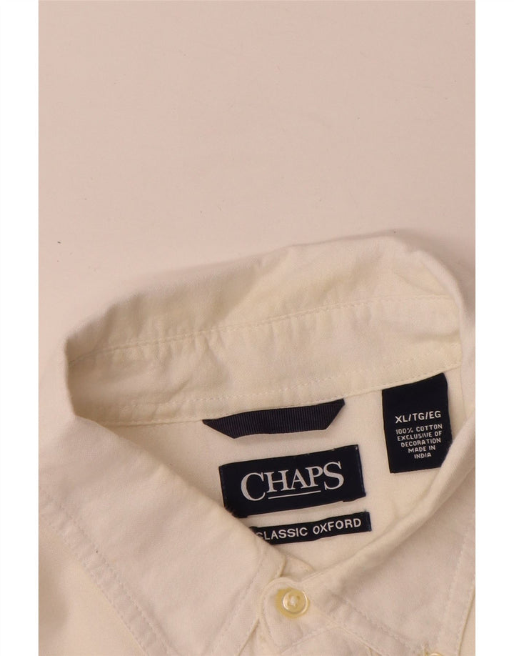 Chaps Chemise Oxford Classique Homme XL Blanc Coton