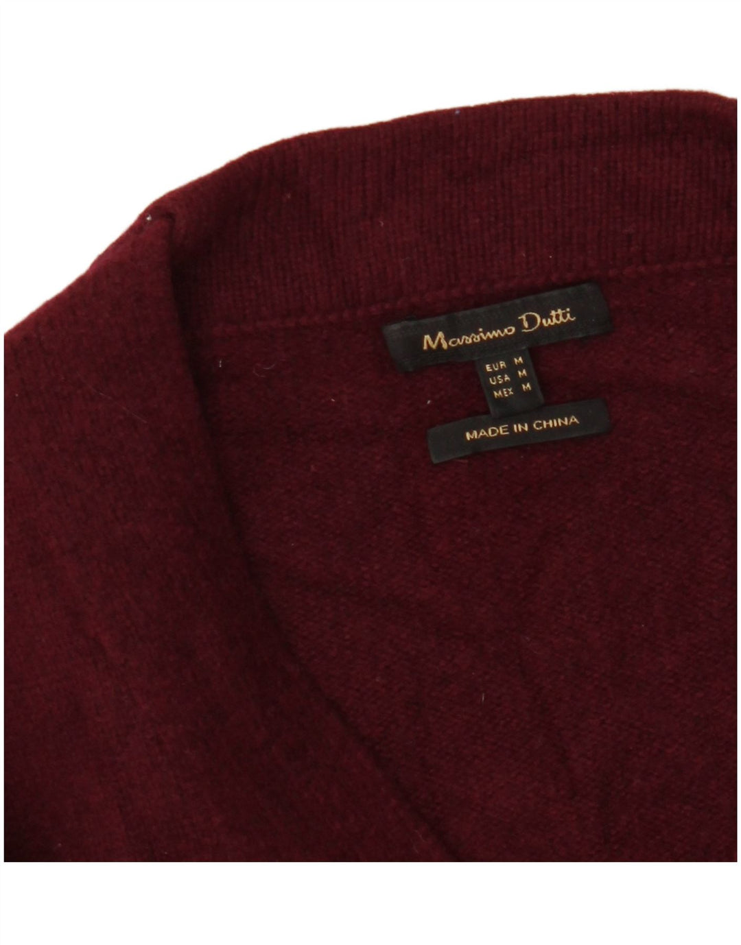 MASSIMO DUTTI Cardigan long pour femme UK 12 Bordeaux moyen