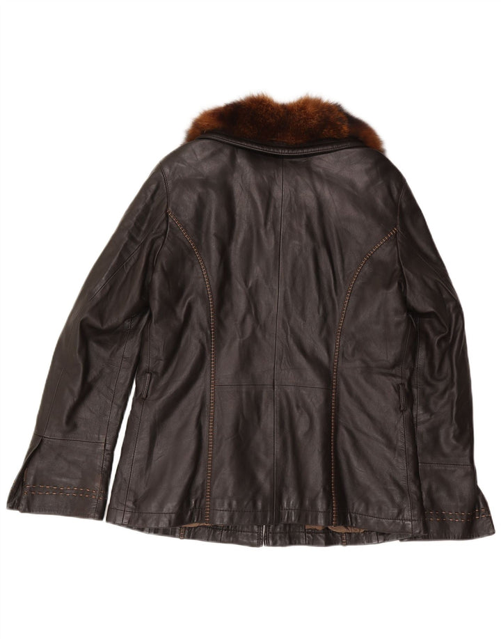 Mabrun Veste en Cuir Femme IT 48 XL Cuir Noir