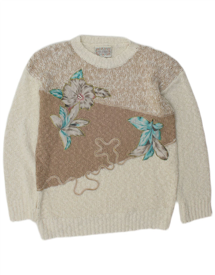 Paramour Pull ras du cou pour femme UK 16 Grand motif floral multicolore