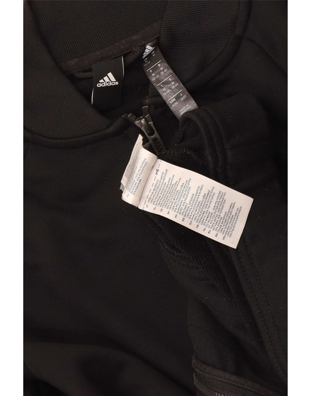 Adidas Veste de survêtement pour femme UK 12/14 Medium Noir Polyester
