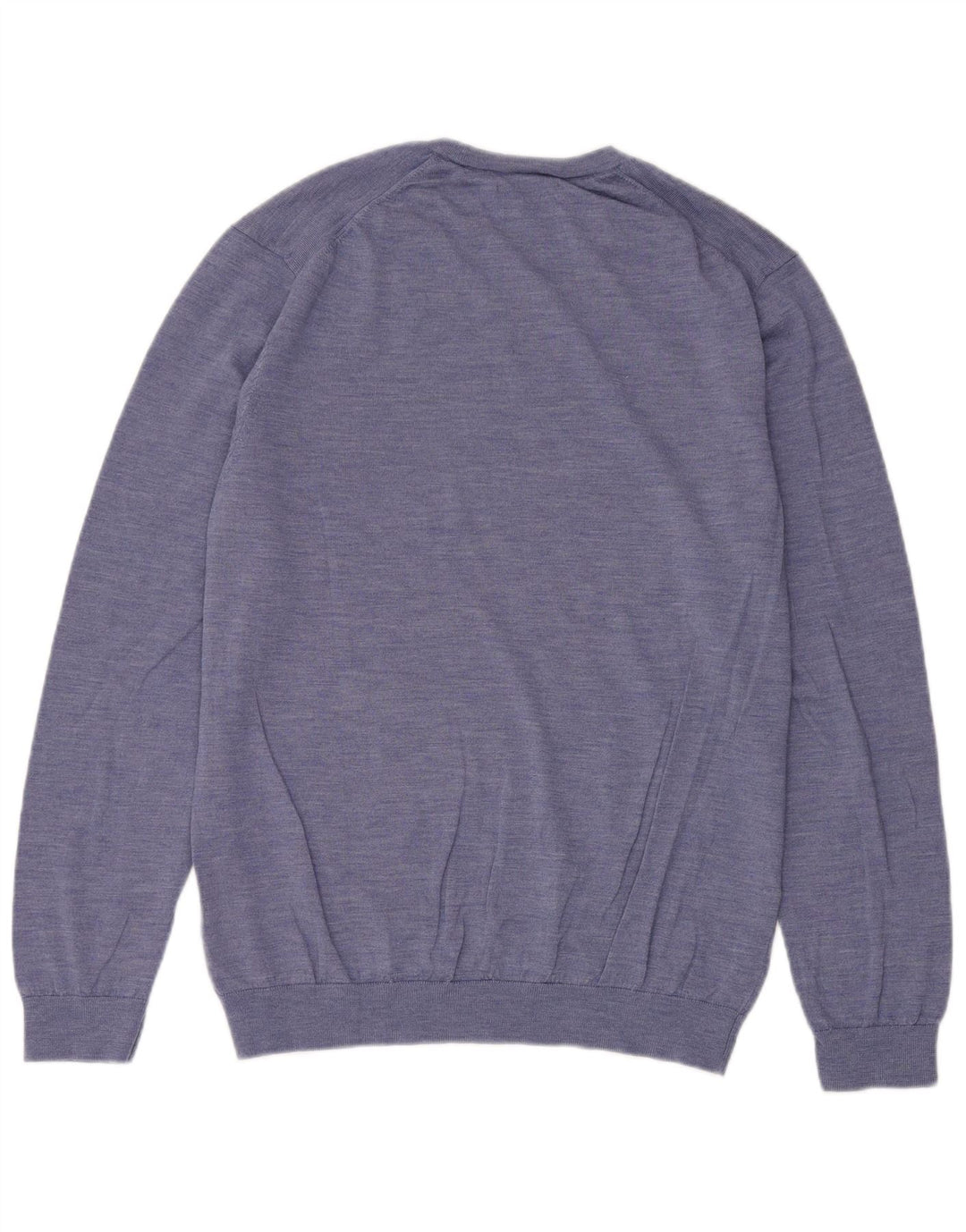 Marks & Spencer Pull col rond pour homme XL en laine mérinos bleue