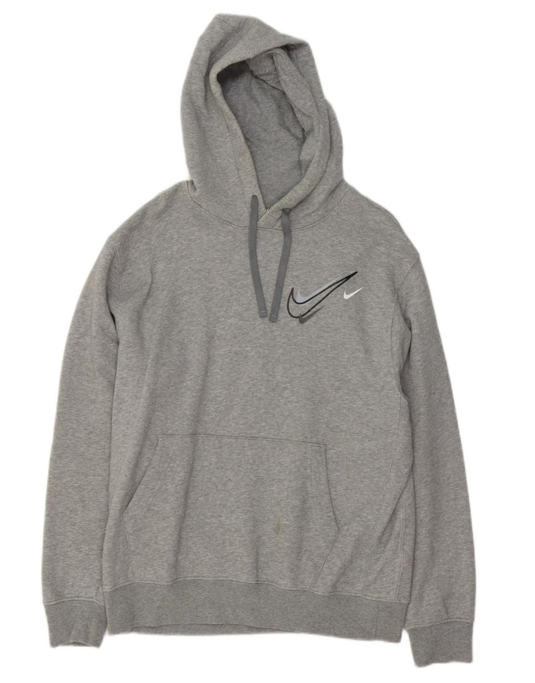 NIKE Pull à capuche graphique pour homme en coton moucheté gris moyen