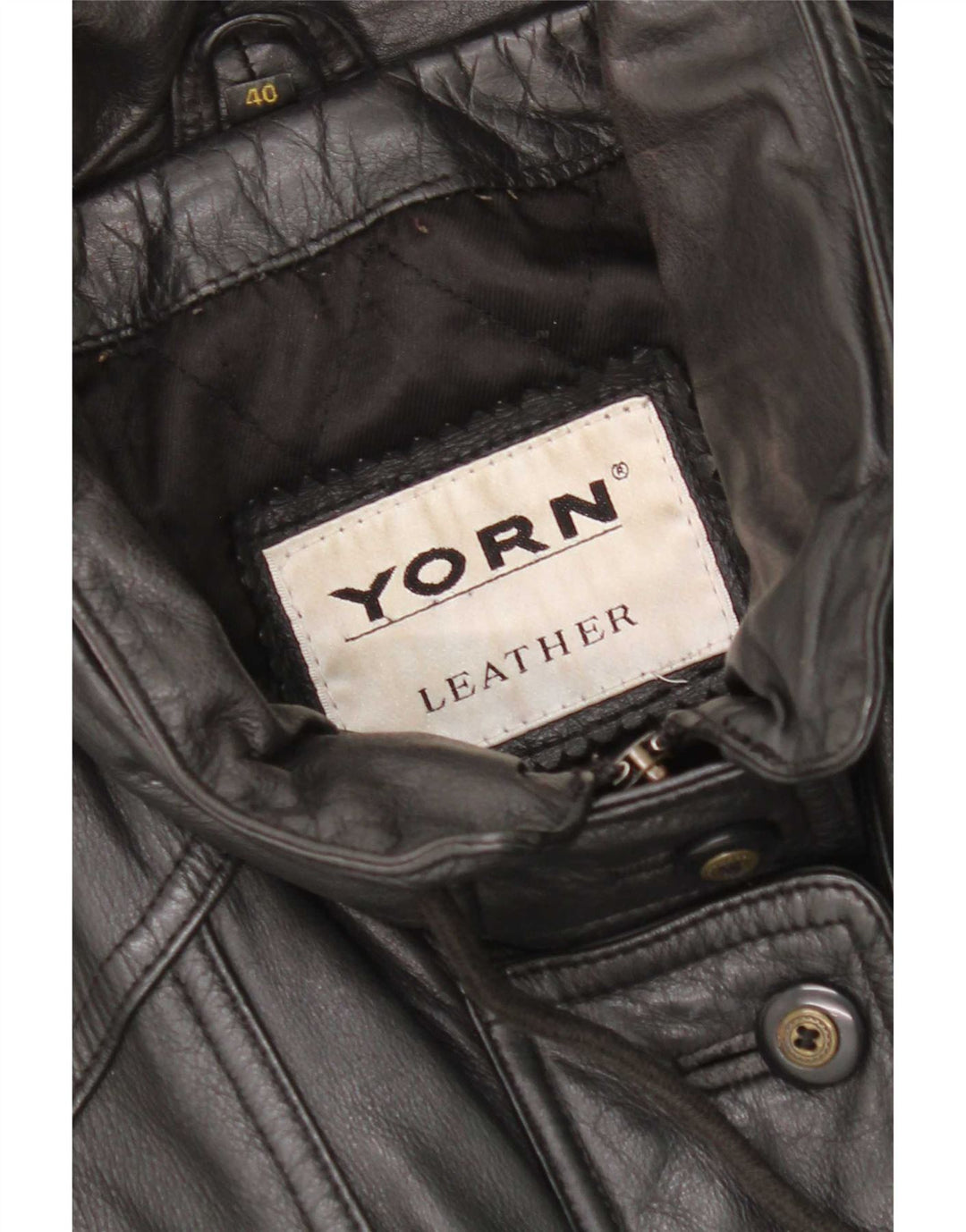 Yorn Manteau en cuir surdimensionné pour femme EU 40 Noir moyen