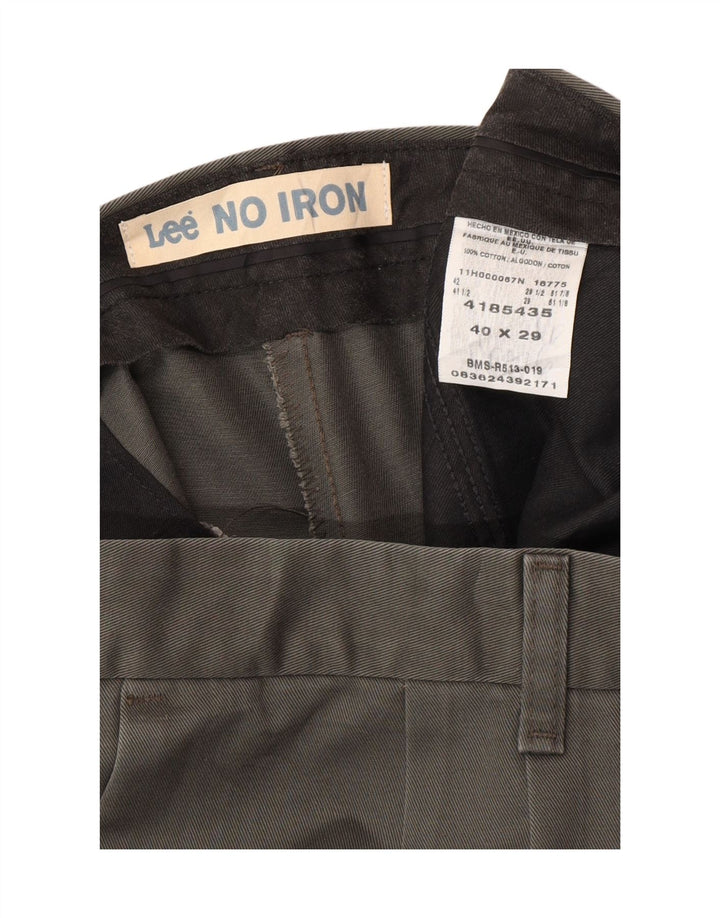 LEE Pantalon Chino Pegged Homme W40 L29 Gris Coton