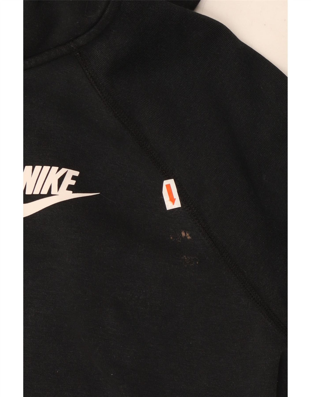 NIKE Pull à capuche zippé pour femme UK 16 Grand coton noir