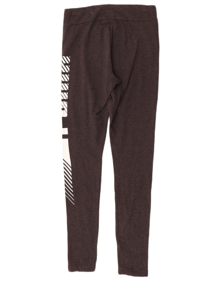 Puma Leggings graphiques pour femmes UK 10 Small Gris Coton