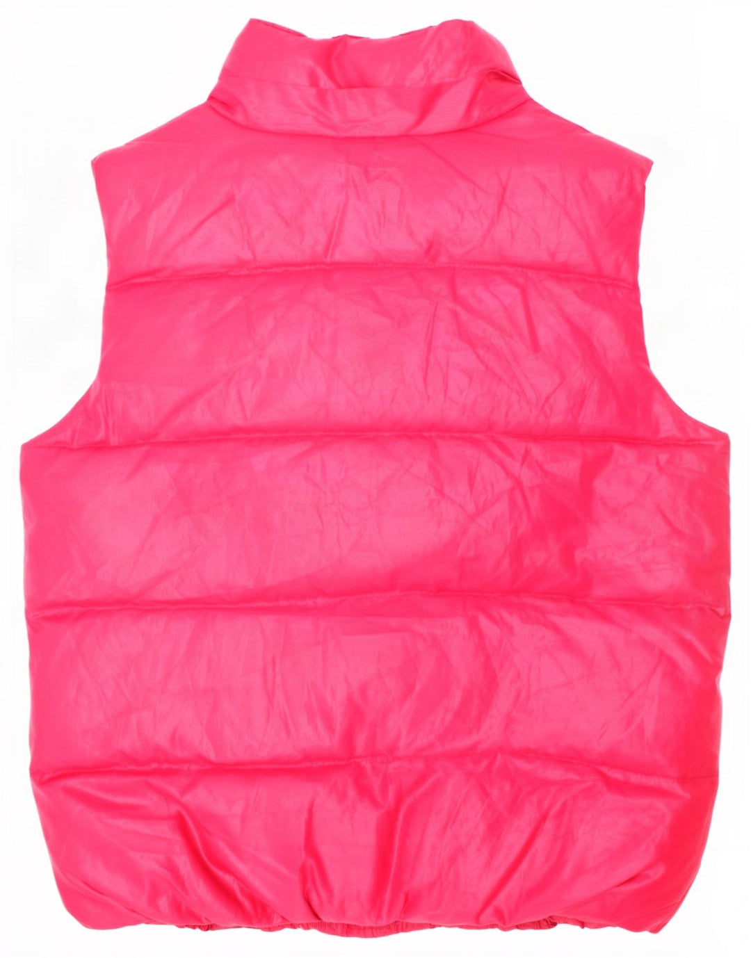 Benetton Gilet Rembourré Fille 8-9 Ans Grand Rose Polyester