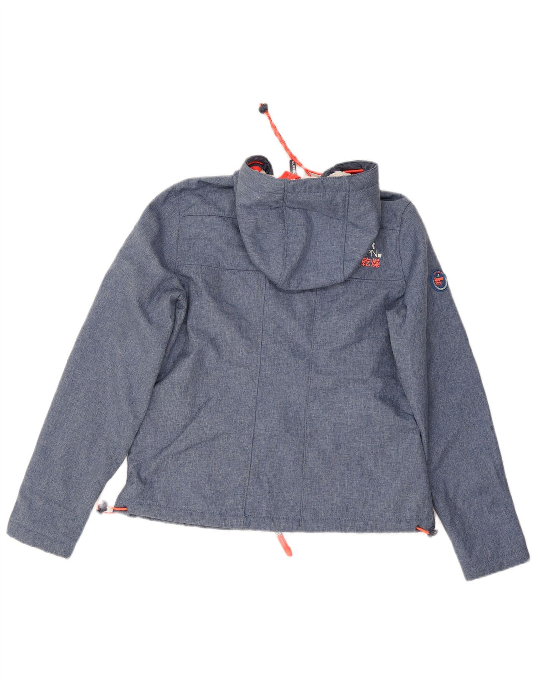 Superdry Veste coupe-vent à capuche The Windtrekker pour femme UK 14 Bleu moyen