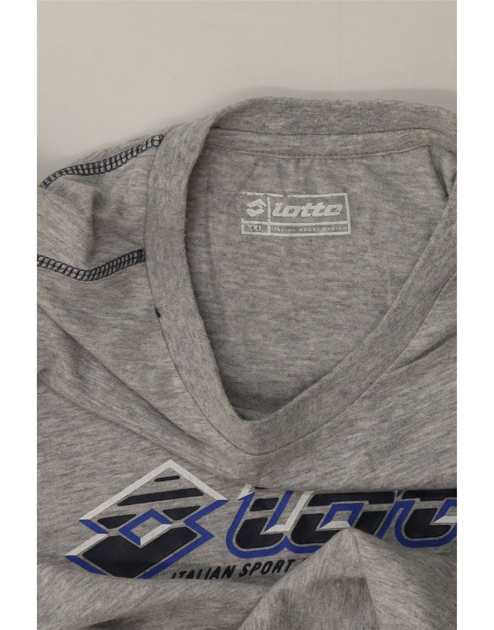 Lotto Débardeur Graphique Homme 2XL Gris Moucheté