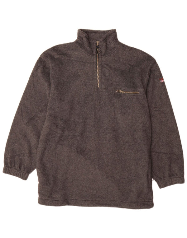 GANT Pull polaire à col zippé pour garçon 13-14 ans 2XL Gris Polyester