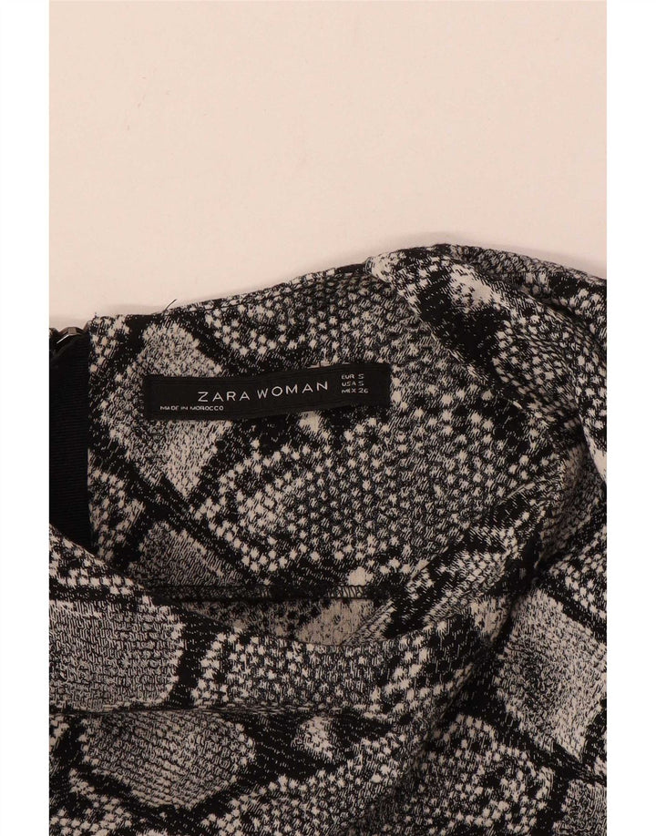 Zara Robe droite pour femme UK 10 Petit imprimé animal gris