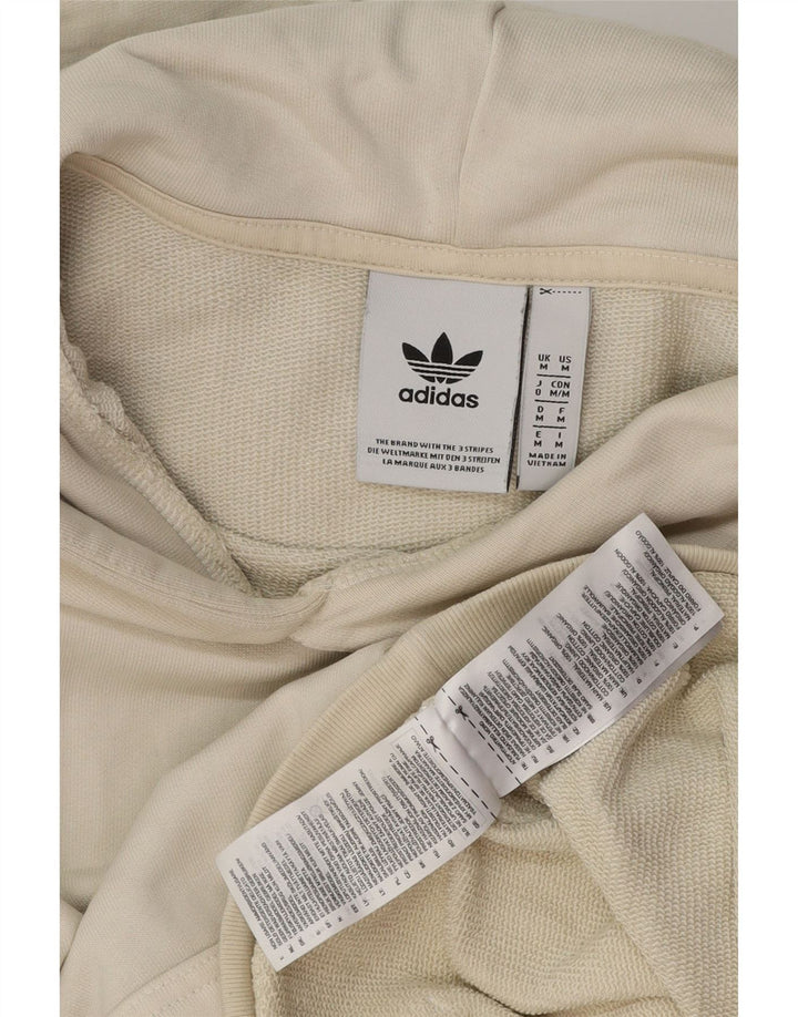 ADIDAS Sweat à capuche pour femme UK 14 Medium Off White Coton