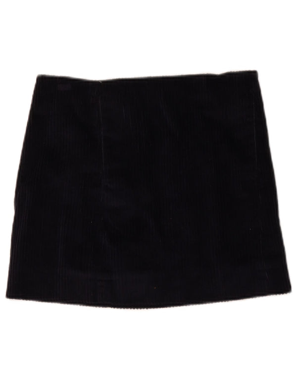 Cos Mini jupe en velours côtelé pour femme EU 34 XS W30 coton noir