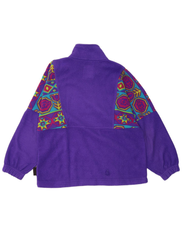 Cape Horn Pull polaire à col zippé pour homme Violet moyen géométrique