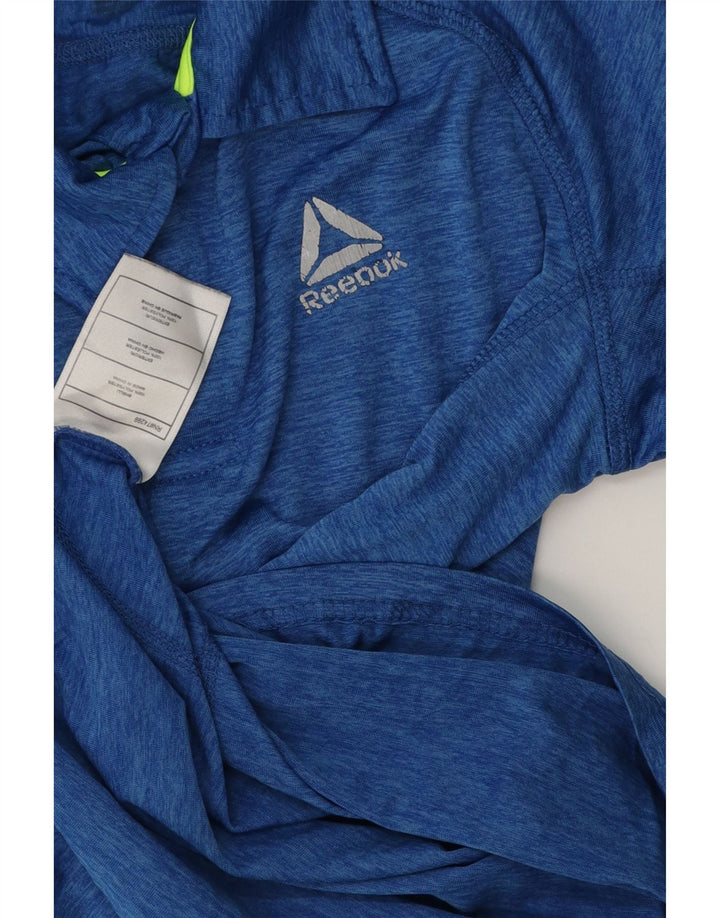 REEBOK Polo Garçon 11-12 ans Bleu Moucheté Polyester