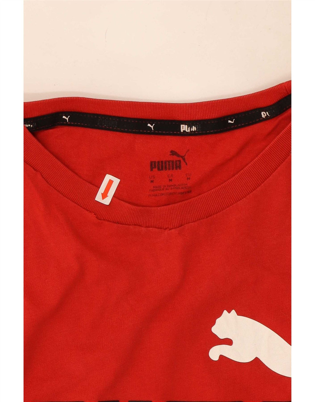 Puma T-Shirt Graphic Homme Rouge Moyen Coton