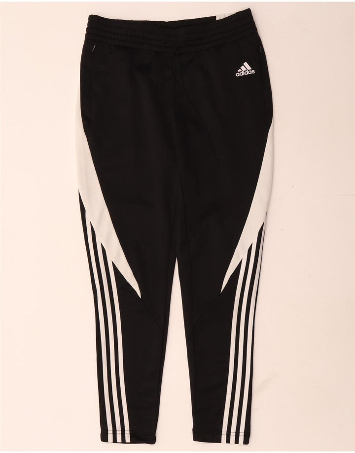 Adidas Pantalon de survêtement pour femme UK 10 Small Noir Colourblock Polyester