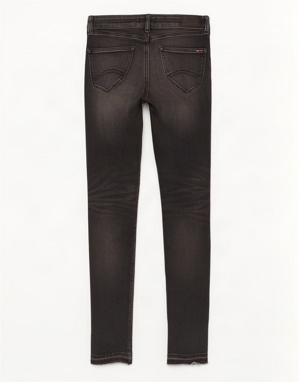 Tommy Hilfiger Jean skinny taille basse pour femme W28 L32 Gris Coton