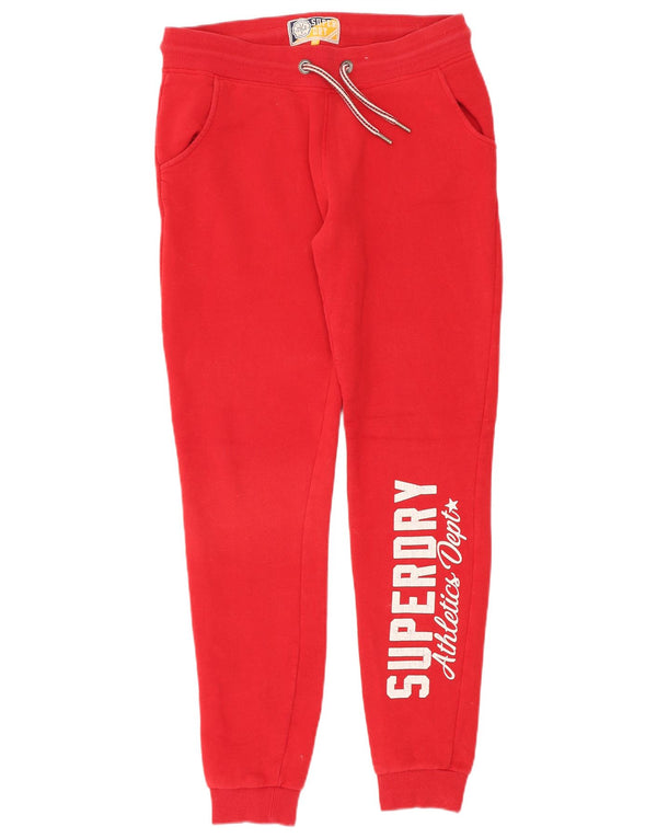 SUPERDRY Pantalon de Survêtement Graphique Joggers Homme Rouge Moyen Coton