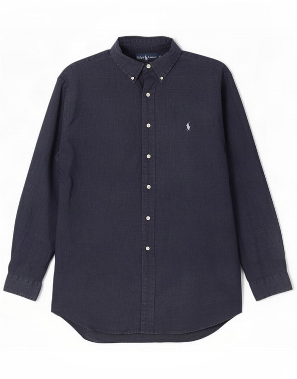 Ralph Lauren Chemise Blake pour homme en lin bleu marine Large