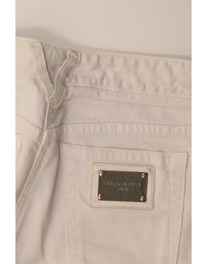 Dolce & Gabbana Femme Jean Droit W32 L30 Blanc
