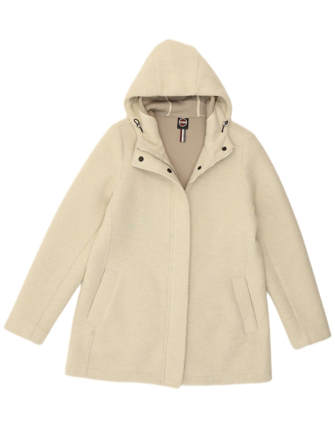 Colmar Manteau coupe-vent à capuche pour femme UK 14 Medium Off White