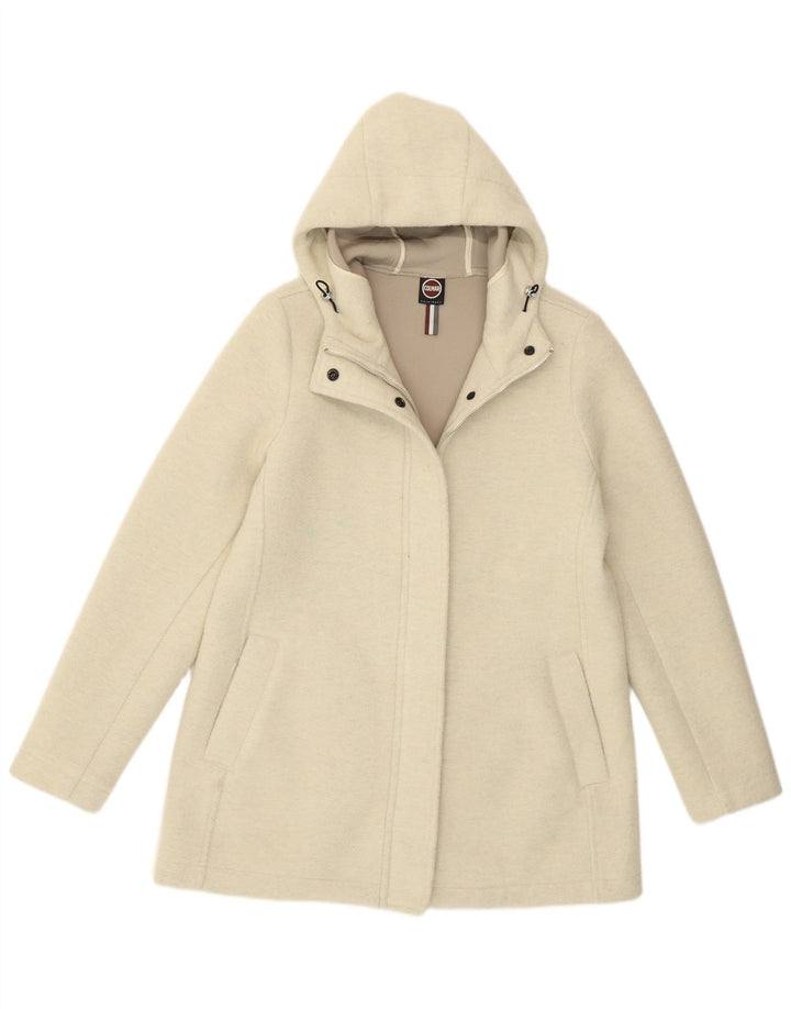 Colmar Manteau coupe-vent à capuche pour femme UK 14 Medium Off White