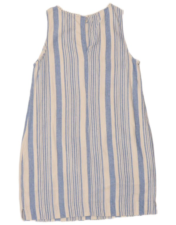 Marks & Spencer Robe basique sans manches pour femme UK 16 Large Bleu Rayé