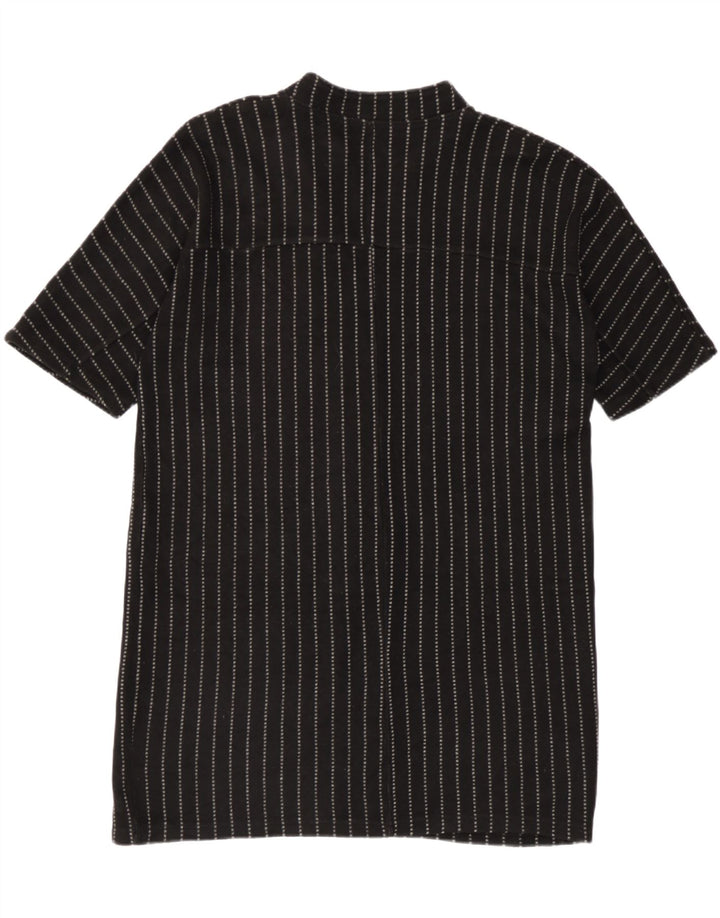 Zara Robe droite surdimensionnée pour femme UK 14 Acrylique rayé noir moyen