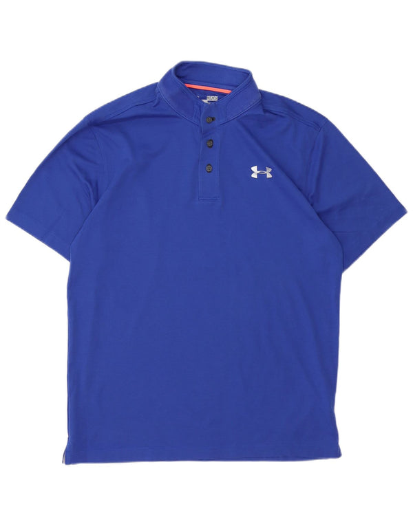 UNDER ARMOUR Polo Heat Gear Homme Bleu Moyen Coton