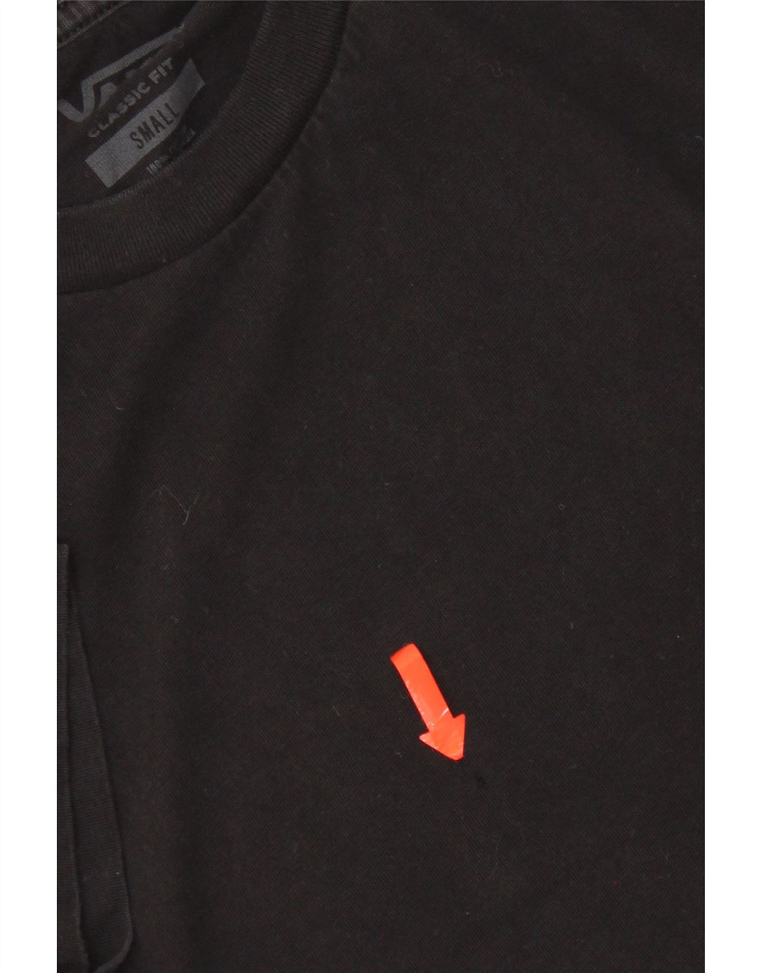 Vans T-shirt coupe classique pour hommes, petit, en coton noir