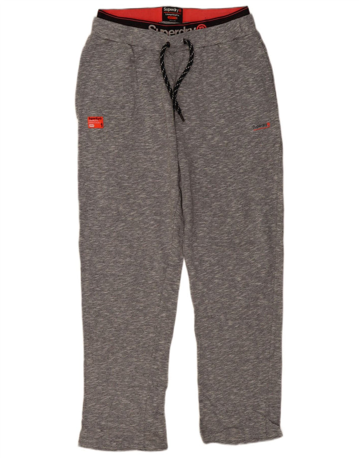 SUPERDRY Pantalon de Survêtement Regular Fit Homme Gris Moyen Moucheté Coton