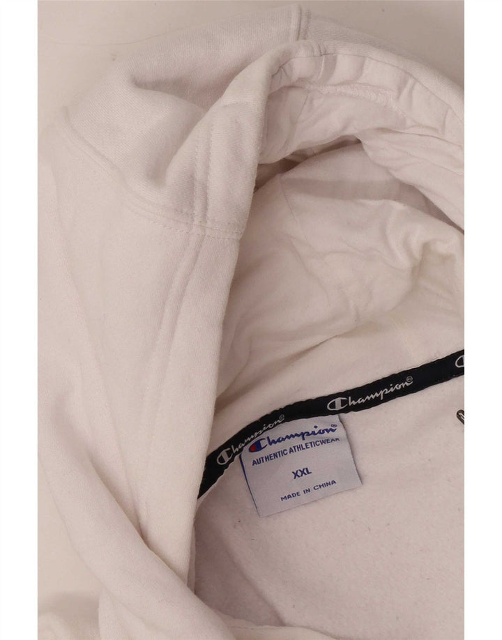 Champion Pull à capuche pour homme 2XL en coton blanc