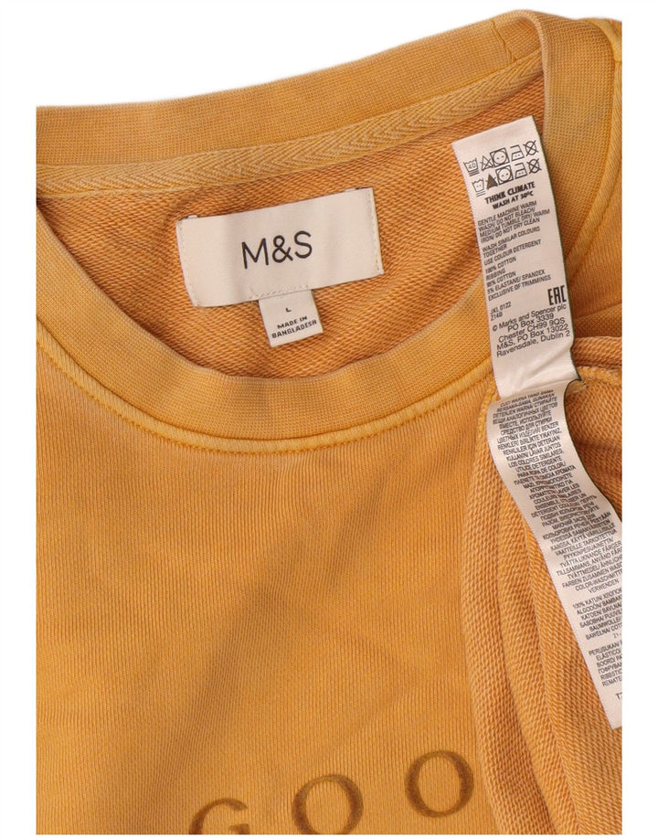 Marks & Spencer Sweat-shirt graphique pour hommes, grand coton jaune